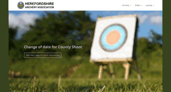 Desktop Screenshot of herefordshirearchery.co.uk